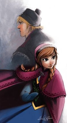 Anna and Kristoff by Elenie More