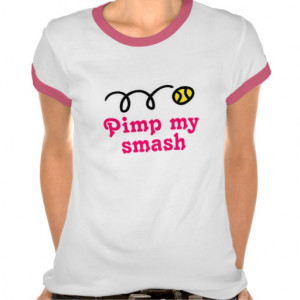 Girl's tennis t-shirt with funny quote and design from Zazzle.com
