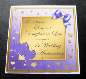 Son-Daughter-In-Law-1st-First-Wedding-Anniversary-Card-4-Colours