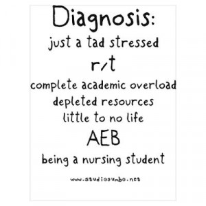 CafePress > Wall Art > Posters > Tad Stressed Student Nurse Poster