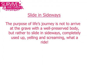 Slide in sideways...