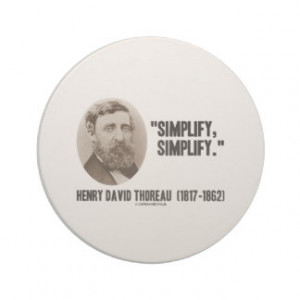 Henry David Thoreau Simplify Simplify Quote Beverage Coaster