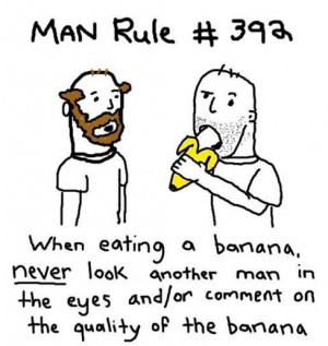 Funny advice for MEN eating banana