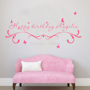 Customer-made Happy Birthday Creative Wall Stickers Quotes ...