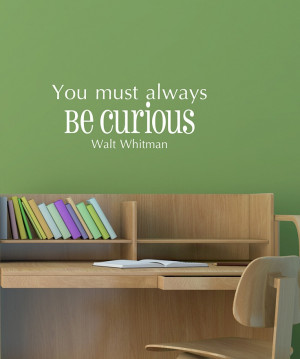 White 'Be Curious' Wall Quote