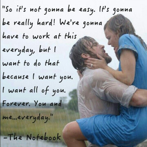 quote from the notebook by noah who is played quotes the notebook ...