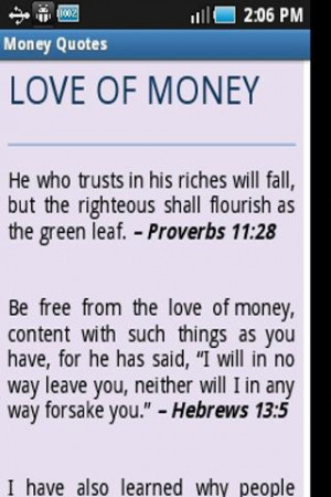 Money Quotes from Bible Verses - screenshot