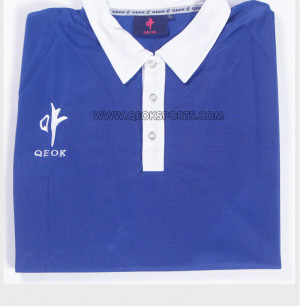 White Collar Three Buttons Navy blue Men's Golf Shirts