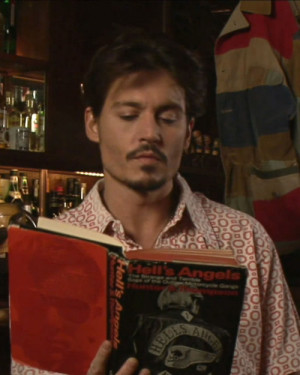 Johnny Depp reading Hell’s Angels by Hunter S. Thompson