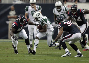 ... Texans position for the tackle at Reliant Stadium on August 15, 2011