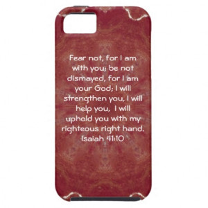 Bible Verses Inspirational Quote Isaiah 41:10 iPhone 5 Case
