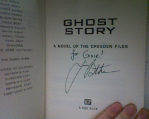 And his signature in my copy of Ghost Story
