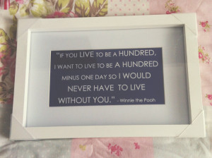 Winnie the Pooh framed quote