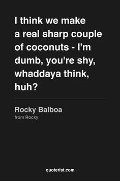 Rocky to Adrian in Rocky