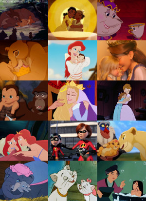 Disney Couples mothers and kids