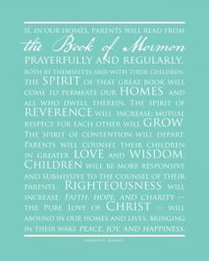 Book of Mormon Promise. Marion G. Romney. One of my favorite quotes ...