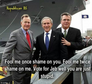 Jeb Bush is joke, he’s not a serious candidate. Even Republicans ...