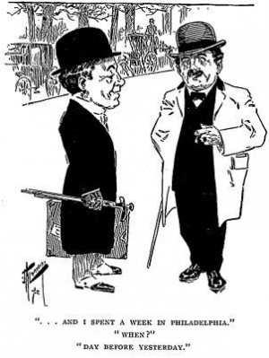 In 1909 the joke was presented in a periodical called “The Outlook ...