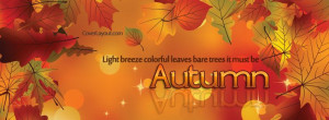 ... Light Breeze Colorful Leaves Bare Trees Facebook Cover CoverLayout.com