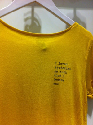 shirt tumblr t-shirt grunge mystery yellow black white quote on it