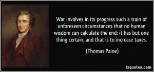 War involves in its progress such a train of unforeseen circumstances ...