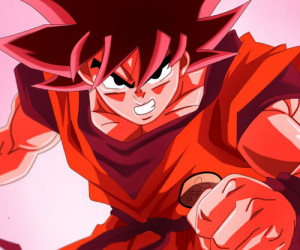 Free Red Goku Dragon Ball Z wallpaper for Samsung Epic
