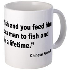 Teach Man to Fish Proverb Mug for