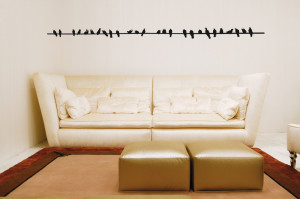 birds on a wire wall decal