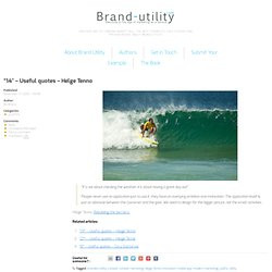 Brand Utility, another way of thinking marketing and brand content.