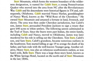 Cherokee National Forest Hiking Guide History of Starr Mountain