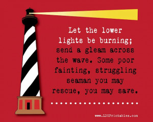 LDS Printables: there are typically two lights on a lighthouse ...