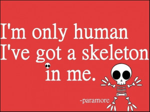 cute, human, paramore, quotes, skull