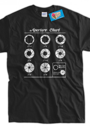 Funny Photography T-shirt Aperture Chart T-shirt Gifts for ...