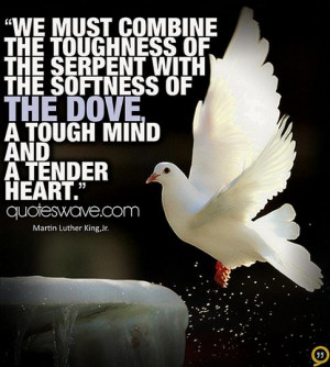 We must combine the toughness of the serpent with the softness of the ...