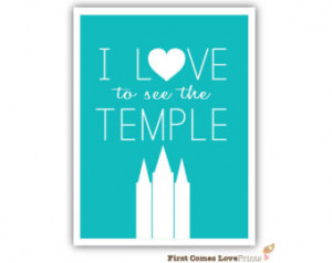 PRINTABLE I Love to See the Temple // LDS // Christian Wall Art ...