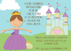 NEW! Prince and Princess Invitations and Party Favor Tags
