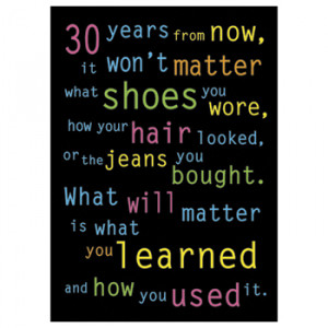 ... / Classroom Posters / 30 Years from Now… Motivational Poster