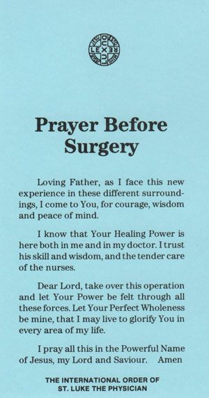 Prayer Before Surgery