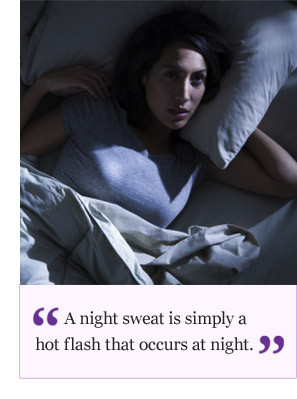 night sweat is simply a hot flash that occurs at night.