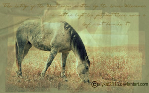 Horse with Flicka Quote by alykat2013