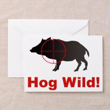 Wild Hog Hunting Greeting Cards