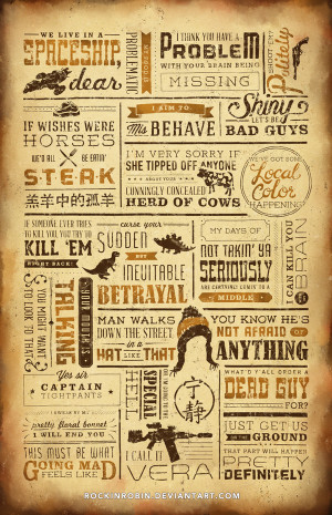 Firefly Quote Poster / $15.00