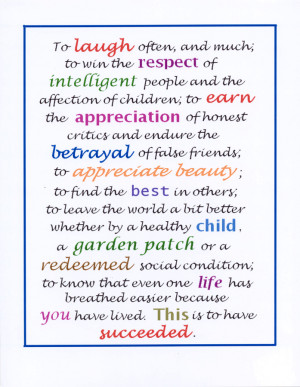 The text of “What is Success?’ differs in wording from that ...