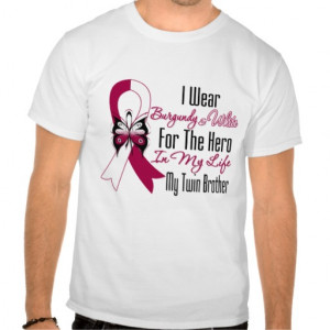Head And Neck Cancer Slogan Watermark Ribbon Tee Shirt Shop