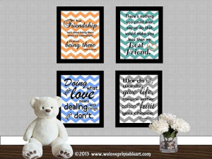 for Best Friend -- Here is a set of 4 printable signs with chevron ...