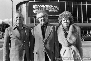 ... left to right: Superman creators Joe Shuster, Jerry Siegel and wife