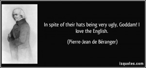 In spite of their hats being very ugly, Goddam! I love the English ...