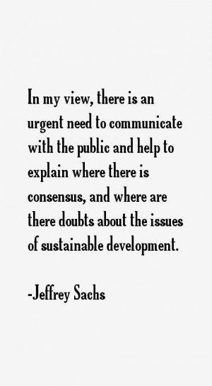 consensus and where are there doubts about the issues of sustainable