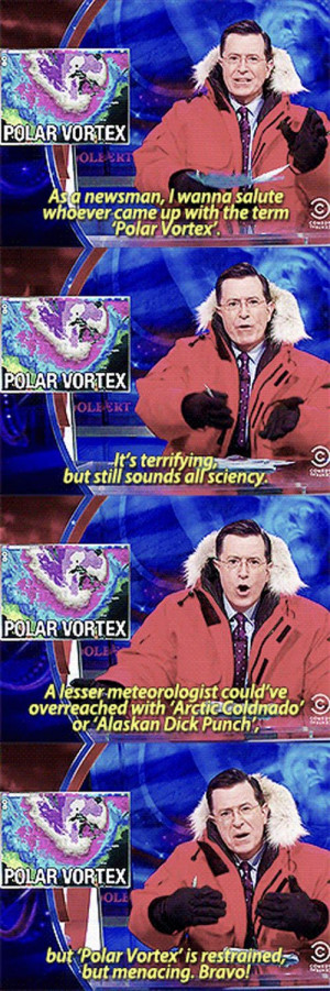 We salute you polar vortex man...
