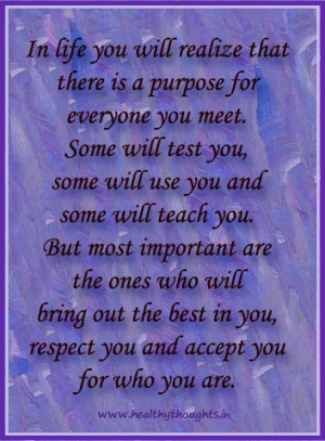 There is a Purpose for Everyone We Meet